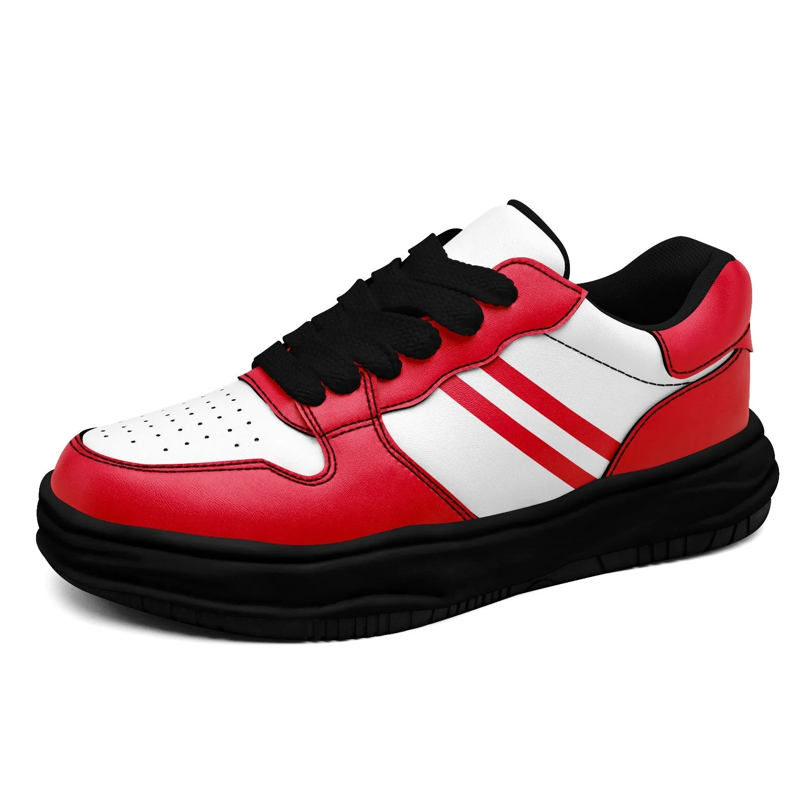 Corporate Gifts,Custom Red White Kansas City Shoes Personalized Sneaker FN032-D020389-18