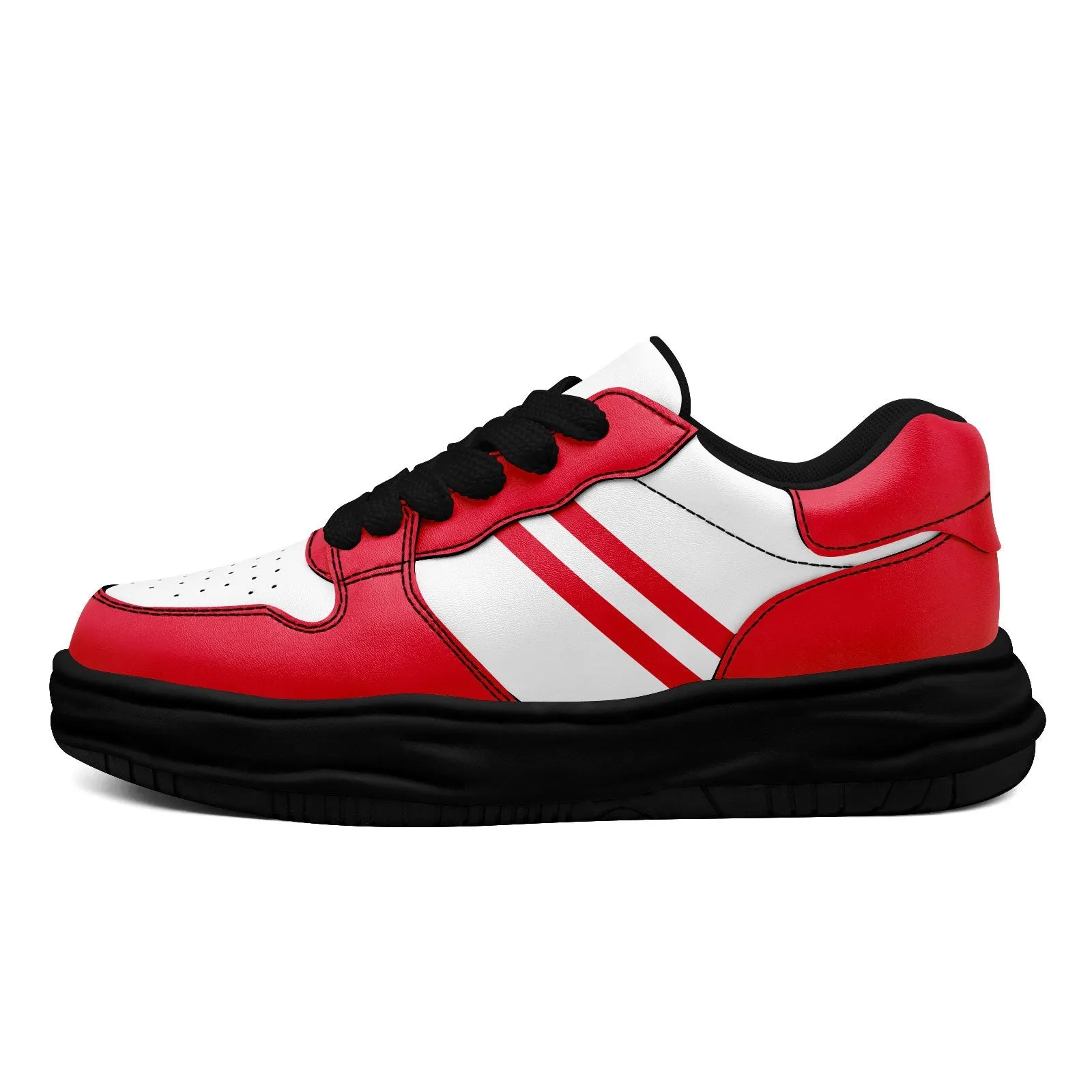 Corporate Gifts,Custom Red White Kansas City Shoes Personalized Sneaker FN032-D020389-18