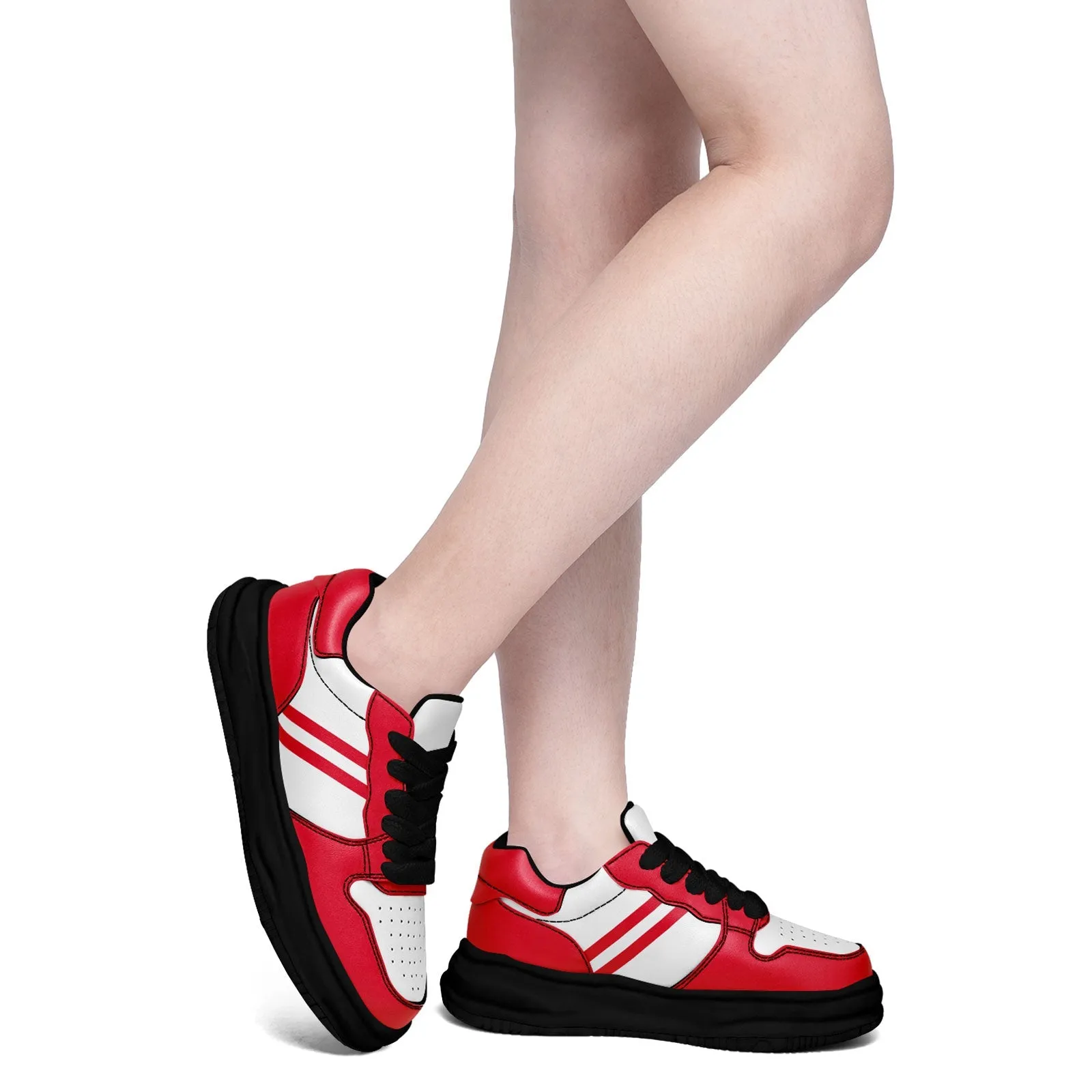 Corporate Gifts,Custom Red White Kansas City Shoes Personalized Sneaker FN032-D020389-18